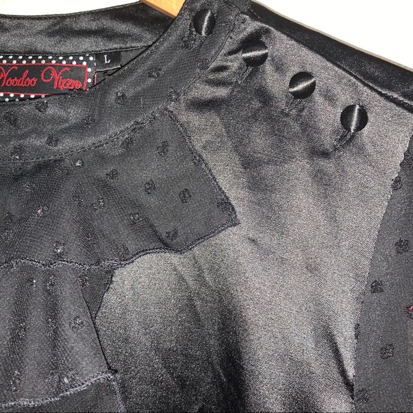 Voodoo Vixen Black AUDREY Retro Dress Large - Picture 8 of 16